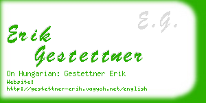 erik gestettner business card